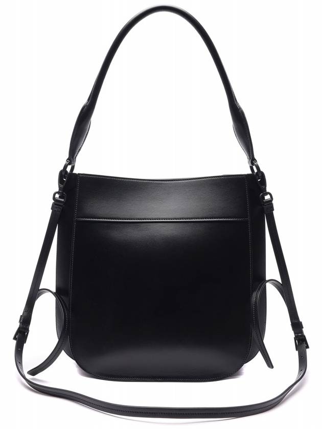 Margit Leather Hobo Shoulder Bag Black - PRADA - BALAAN 5