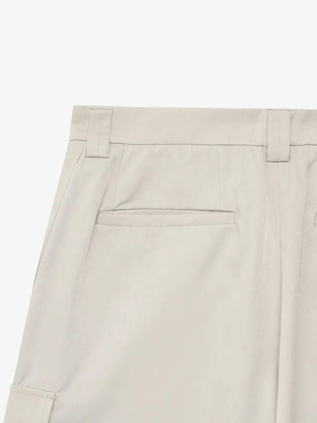 Cotton Pleated Pocket Wide Pants Ivory - NOIRER - BALAAN 7