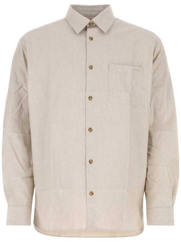 Malo Logo Cotton Long Sleeve Shirt Beige - A.P.C. - BALAAN 1