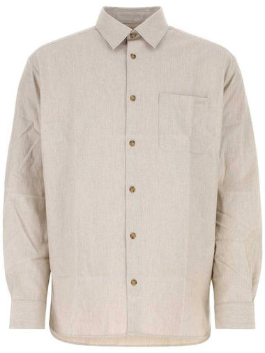 Malo Logo Cotton Long Sleeve Shirt Beige - A.P.C. - BALAAN 1