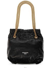 Crush Small Leather Shoulder Bag Black - BALENCIAGA - BALAAN 7