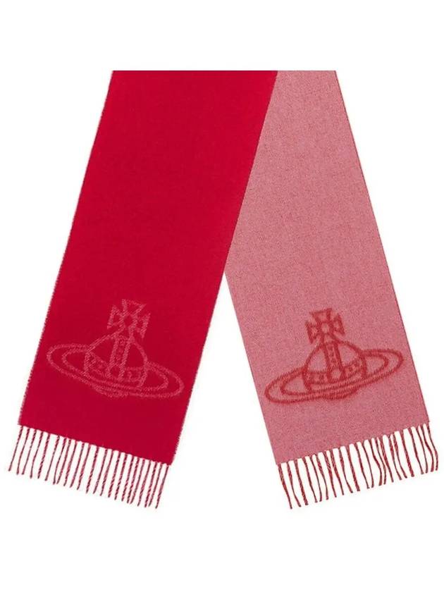 Double logo muffler red - VIVIENNE WESTWOOD - BALAAN 4