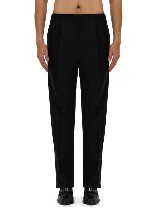 Straight Pants FB0979AR8S F0QA1 Black - FENDI - BALAAN 2