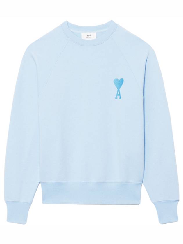 Heart Logo Overfit Sweatshirt Sky Blue - AMI - BALAAN 2