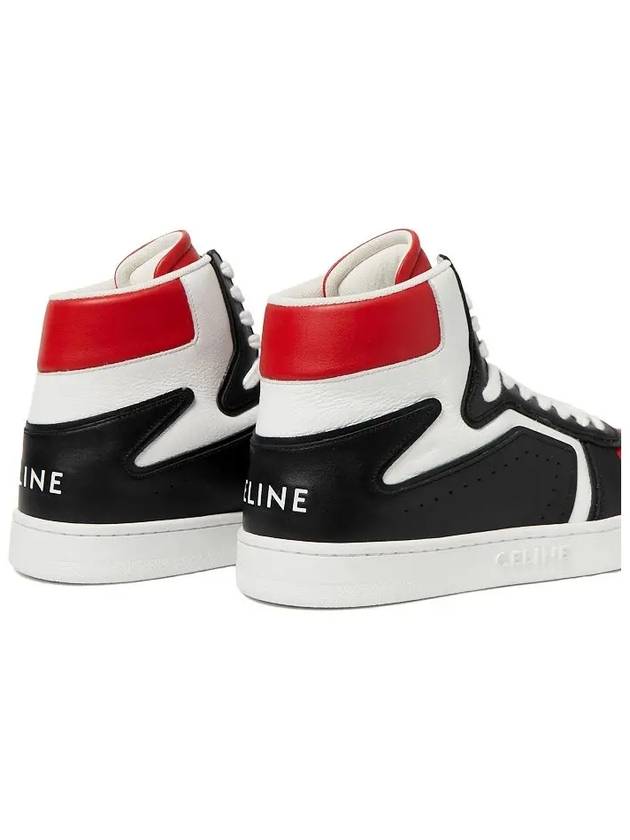 Men's Z Trainer High Top Sneakers Black Red - CELINE - BALAAN 5