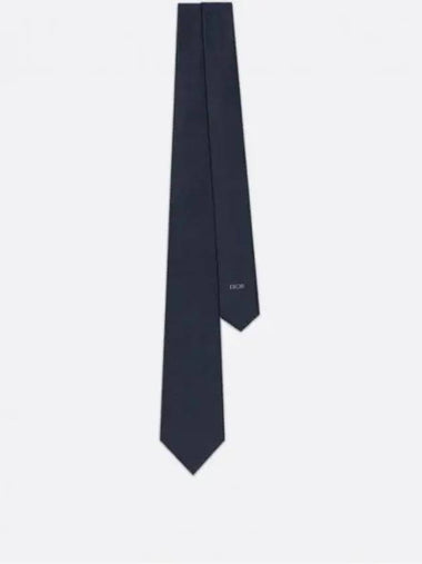 Cannage Silk Tie Navy - DIOR - BALAAN 1