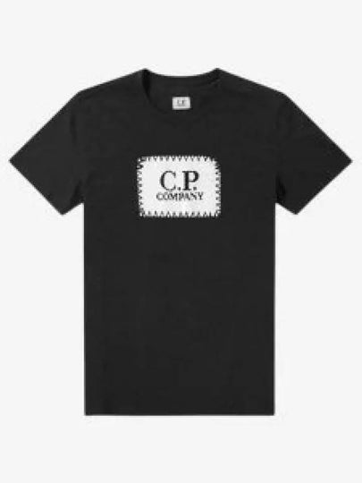 30/1 Jersey Label Style Logo Short Sleeve T-Shirt Navy - CP COMPANY - BALAAN 2