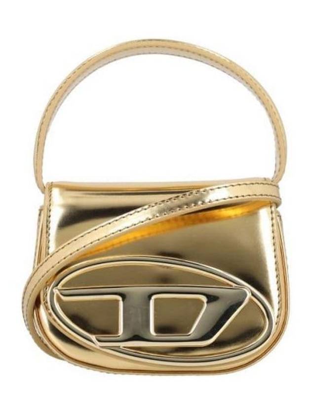 1DR Compact Mirrored Leather Shoulder Bag Gold - DIESEL - BALAAN 2