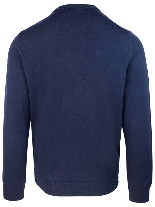 Crew Neck Merino Wool Knit Top Navy - LACOSTE - BALAAN 3