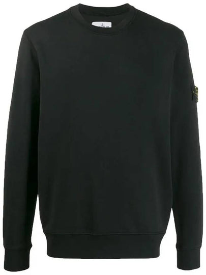 Garment Dyed Cotton Crewneck Sweatshirt Black - STONE ISLAND - BALAAN 2