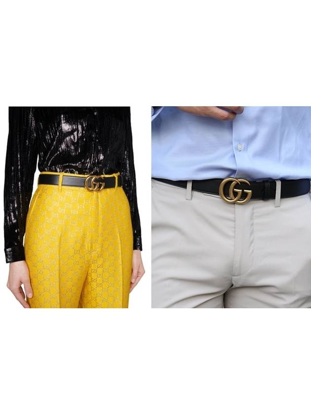 Marmont GG gold logo belt - GUCCI - BALAAN 8