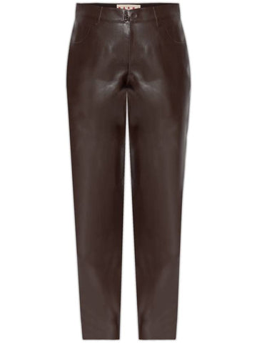 Marni Trousers Made Of Combined Materials, Women's, Brown - MARNI - BALAAN 1