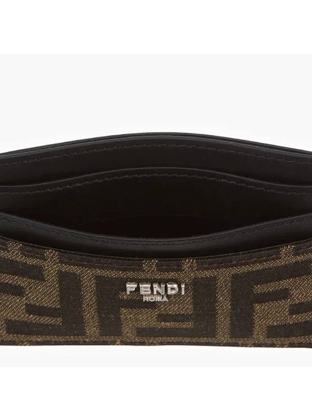 FF Logo Card Wallet Brown - FENDI - BALAAN 4