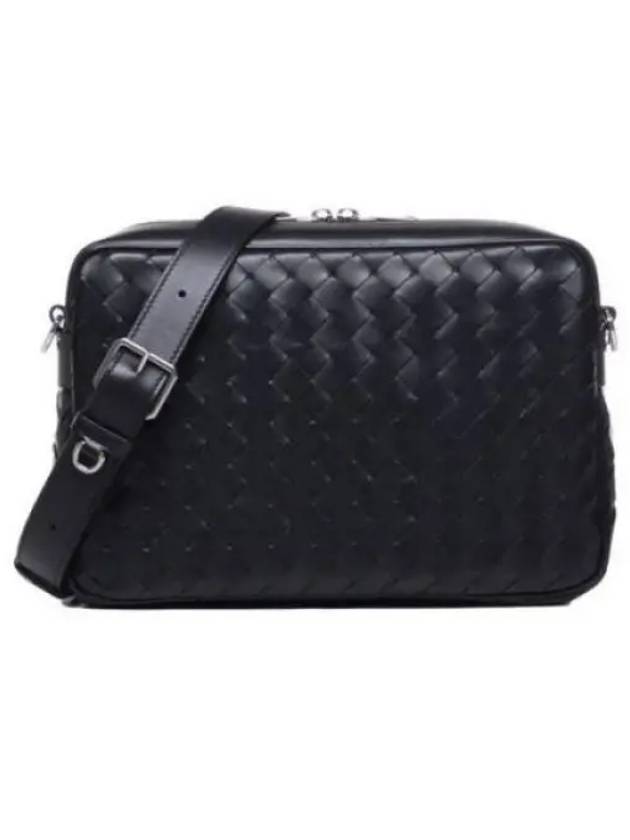 Intrecciato Camera Medium Cross Bag Black - BOTTEGA VENETA - BALAAN 2