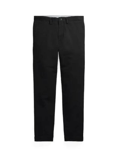 Logo Slim Fit Straight Pants Black - POLO RALPH LAUREN - BALAAN 2