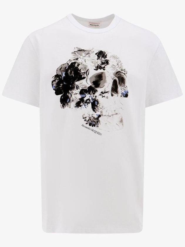 24 ss Cotton T-Shirt WITH Iconic FRONTAL Skull 781994QTABE0909 B0651009702 - ALEXANDER MCQUEEN - BALAAN 1