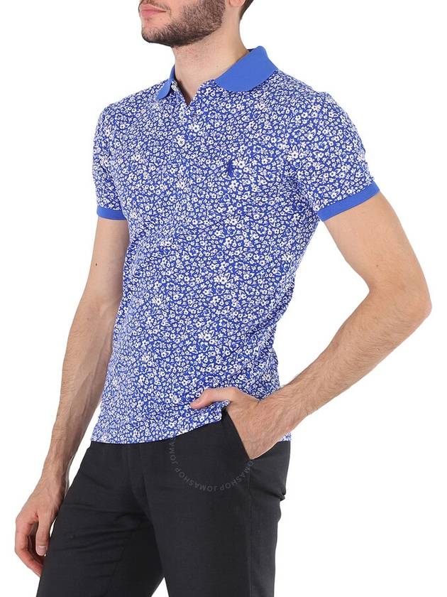 Polo Ralph Lauren Men's Blue Floral Cotton Polo Shirt, Size X-Small - POLO RALPH LAUREN - BALAAN 2