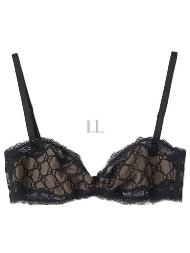 Women's GG Embroidered Thule Bra Black - GUCCI - BALAAN 2