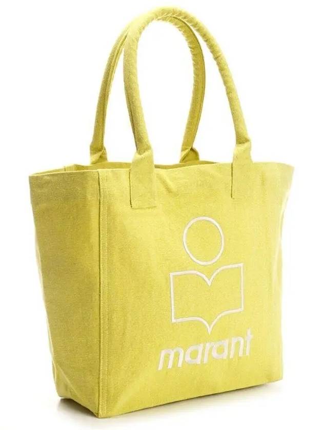 Yenky Embroidered Logo Large Shopper Tote Bag Yellow - ISABEL MARANT - BALAAN 3