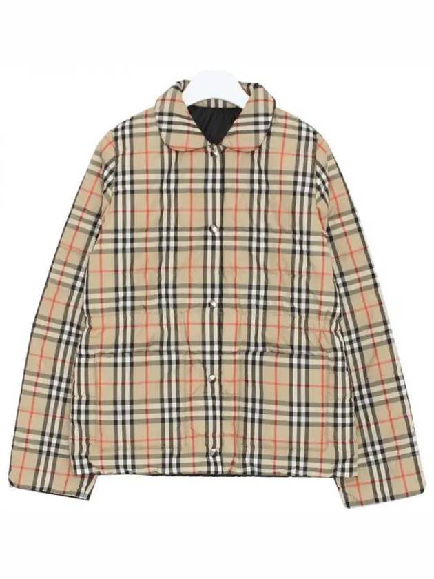 Kids Vintage Check Reversible Jacket Black Beige - BURBERRY - BALAAN 2