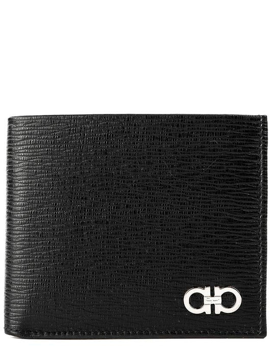 Gancini Half Wallet Black - SALVATORE FERRAGAMO - BALAAN 2