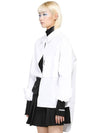 Oversized Unbalanced Shirt White - FAN YOUNG - BALAAN 3