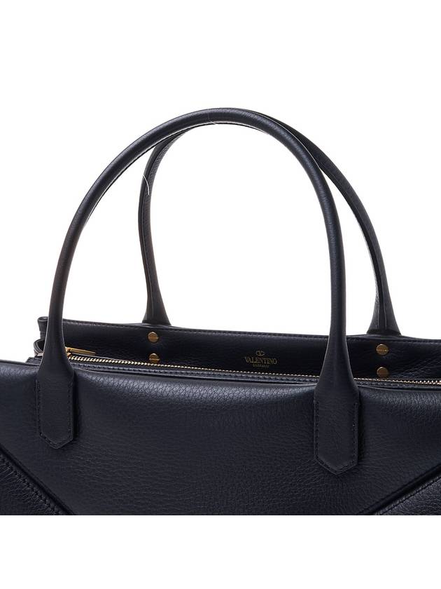 One-Stud Tote Bag Black - VALENTINO - BALAAN 9