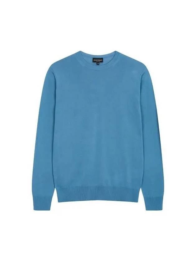 Men s Mini Eagle Logo Sweater Blue 270747 - EMPORIO ARMANI - BALAAN 1