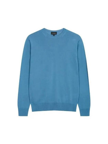 Men s Mini Eagle Logo Sweater Blue 270747 - EMPORIO ARMANI - BALAAN 1