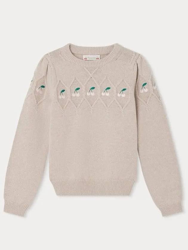 Bonpoint Cherry Logo Knit Sweater W03GJUK00018 192 Italian Kids - ETC - BALAAN 1