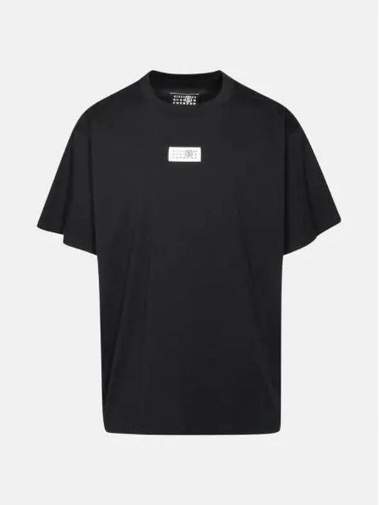 Ribbed Neck Short Sleeve T-Shirt Black - MAISON MARGIELA - BALAAN 2