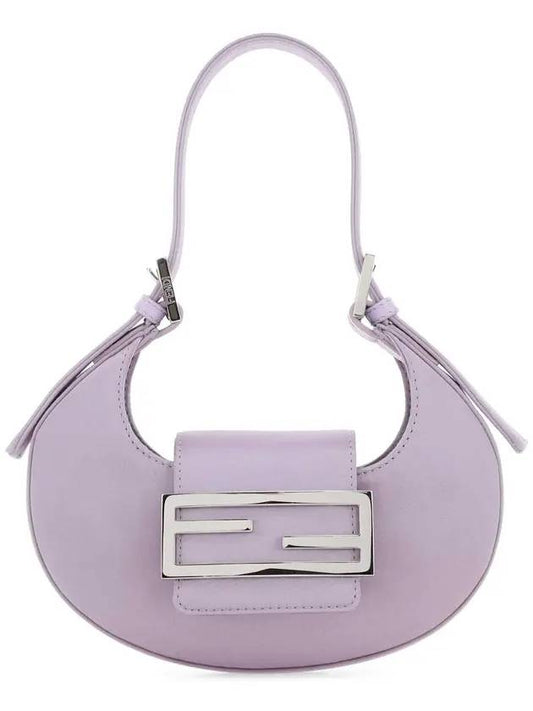 FF Cookie Mini Satin Hobo Shoulder Bag Lilac - FENDI - BALAAN 2