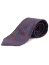 100 silk navy red patterned tie - VALENTINO - BALAAN 2