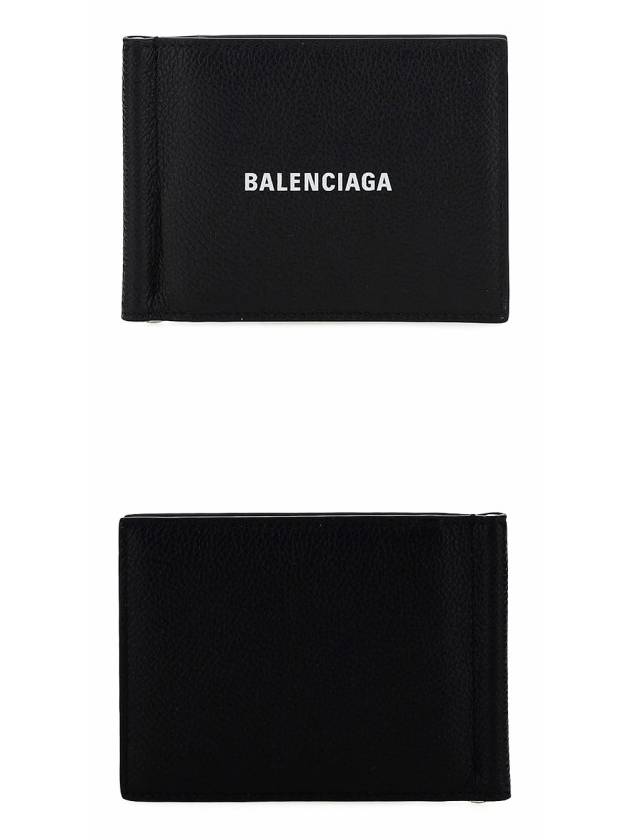 Grained Calfskin Bill Clip Bi-Fold Wallet Black - BALENCIAGA - BALAAN 5