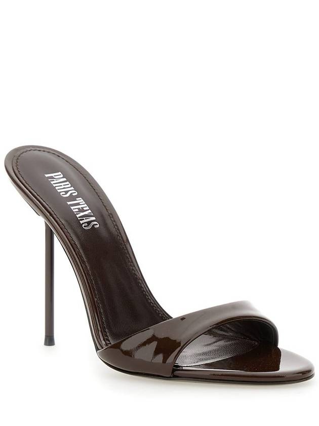 Lidia Mules Heels Brown - PARIS TEXAS - BALAAN 3