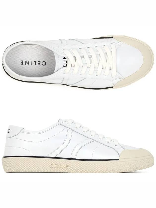 AS 01 Lace-Up Alan Calfskin Low-Top Sneakers Optic White - CELINE - BALAAN 2