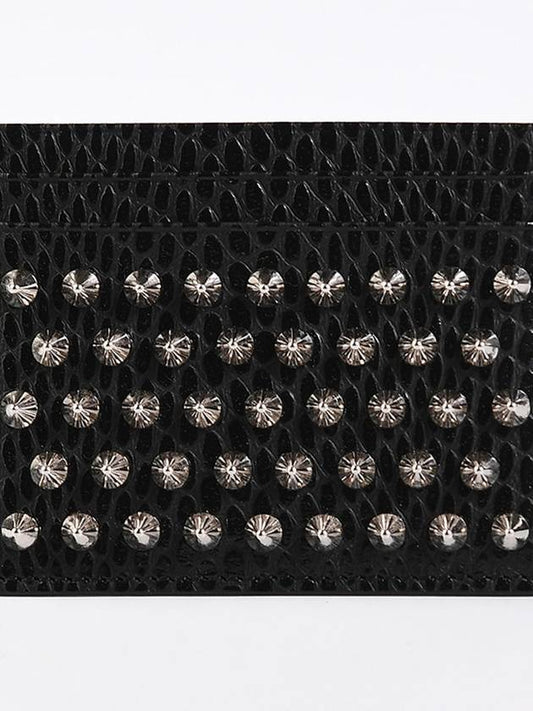 Chios Spike Card Wallet Black - CHRISTIAN LOUBOUTIN - BALAAN 2