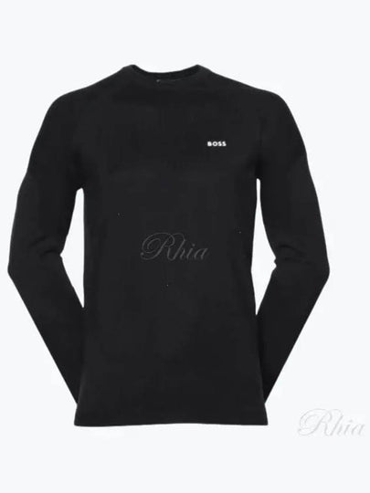 Green Perform Crew Neck Sweater 50498519 001 Logo Detail Cotton Blend Regular Fit - HUGO BOSS - BALAAN 2