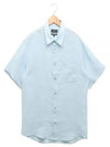 Bellini Linen Short Sleeve Shirt Blue - A.P.C. - BALAAN 2