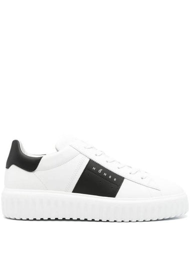 Hogan White Calf Leather Sneakers With Logo - HOGAN - BALAAN 1