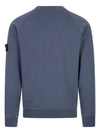 Logo Patch Crew Neck Sweatshirt Navy - STONE ISLAND - BALAAN 3