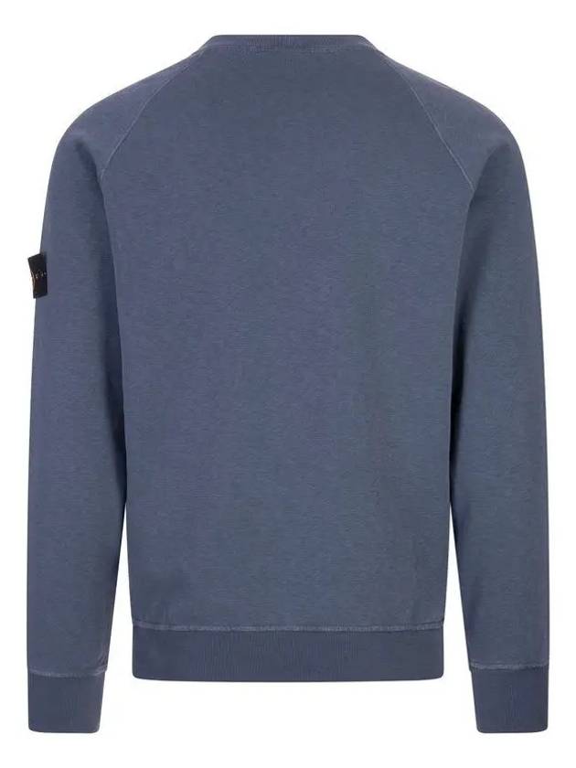 Logo Patch Crew Neck Sweatshirt Navy - STONE ISLAND - BALAAN 3