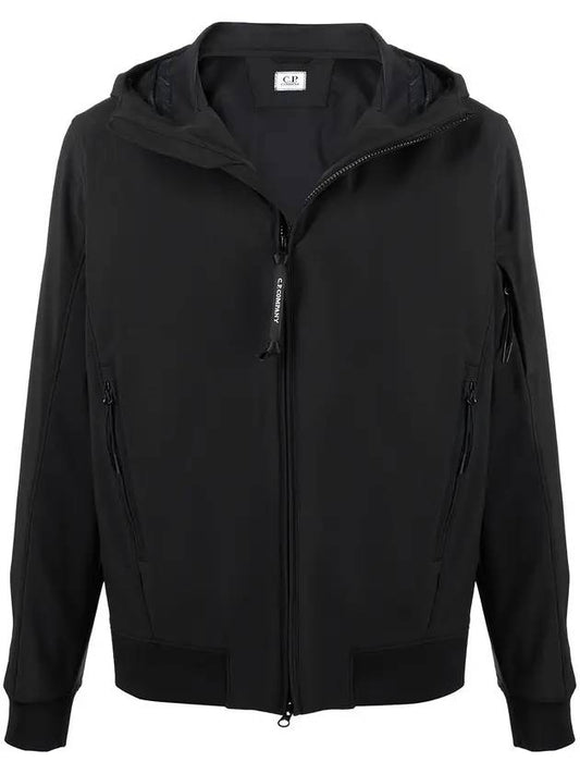 Shell Lens Hooded Jacket Black - CP COMPANY - BALAAN 1