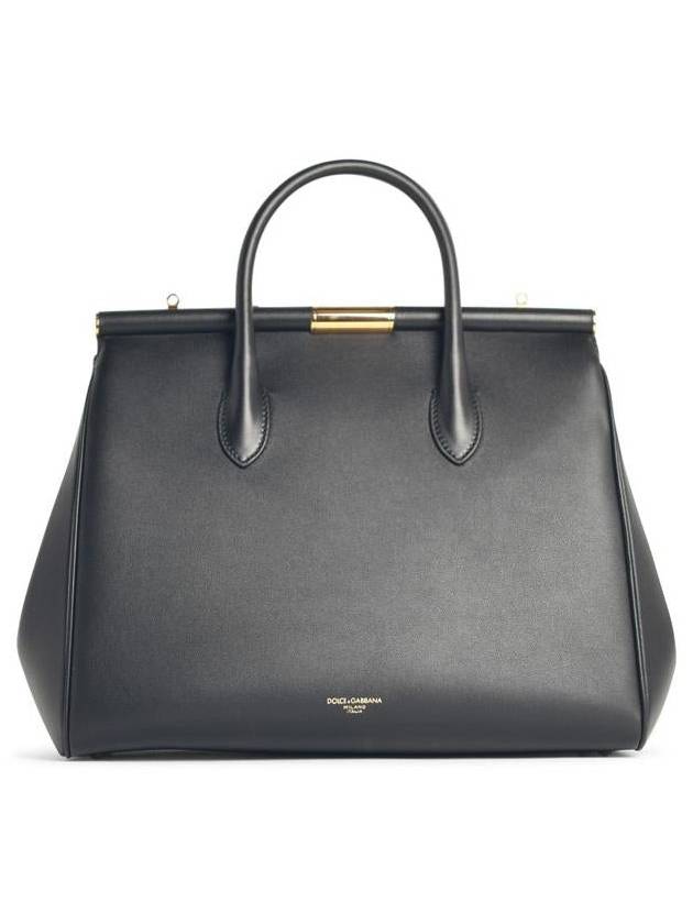 Dolce & Gabbana 'New Sicily' Black Leather Bag - DOLCE&GABBANA - BALAAN 3