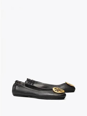 Mini travel ballet shoes metal logo black gold domestic product GM0024020561290 - TORY BURCH - BALAAN 1