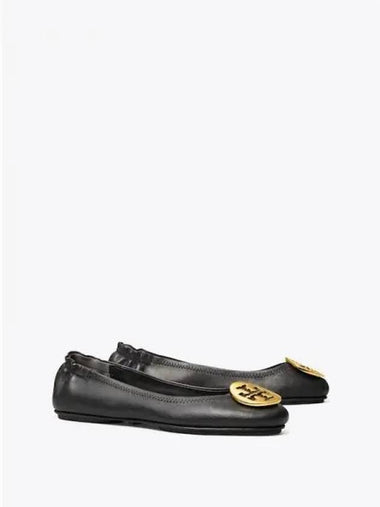 Mini travel ballet shoes metal logo black gold domestic product GM0024020561290 - TORY BURCH - BALAAN 1