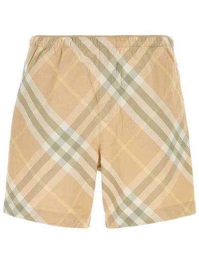 Check Swim Shorts Beige - BURBERRY - BALAAN 2