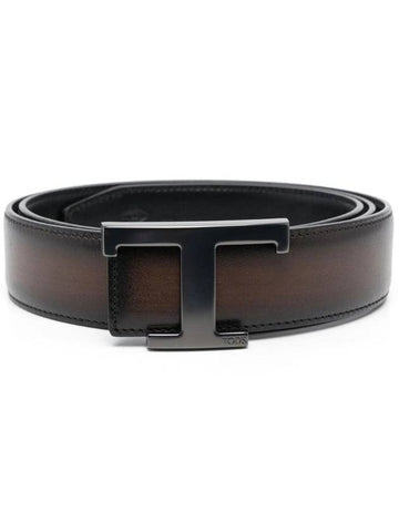 T Logo Buckle Belt XCMCQR55100QOO - TOD'S - BALAAN 1