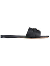 Gancini Ornament Flat Slide Black - SALVATORE FERRAGAMO - BALAAN 5