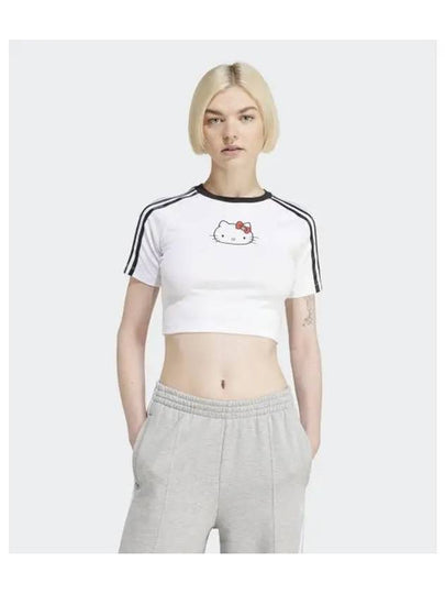 Hello Kitty 3 Stripes Crop Baby Short Sleveeless White - ADIDAS - BALAAN 2